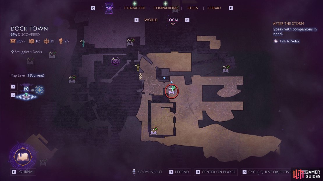 The chest can be found on the first floor in Smuggler&rsquo;s Dock.