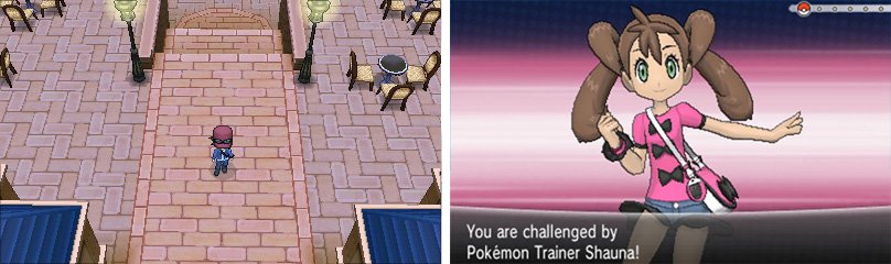 Try to exit town and Shauna will give you a surprise&hellip; battle!