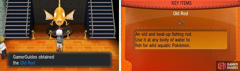 The Old Rod only lets you hook a small number of Pok&eacute;mon in the water.
