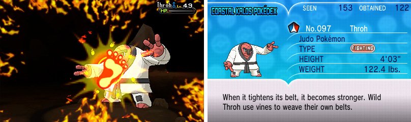 Throh&rsquo;s counterpart is Sawk; both are tough Fighting-types.