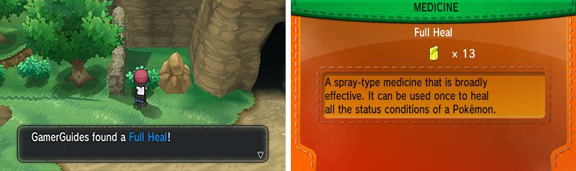 Full Heals are useful as they&rsquo;ll heal a Pok&eacute;mon of all status-ailments in one turn.