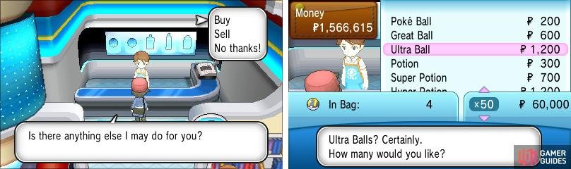 Bring a large number of different Pok&eacute; Balls so you have no regrets!