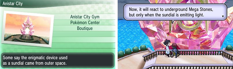 After the upgrade, you&rsquo;ll find new Mega Stones as glittering objects on the floor.