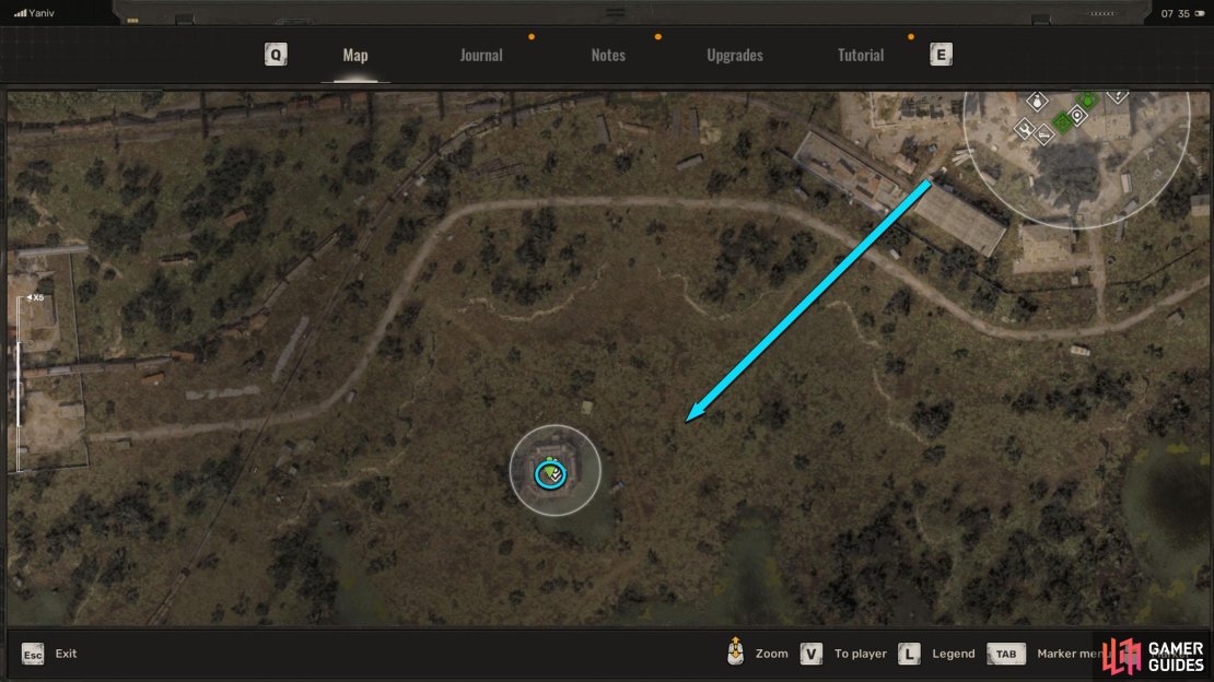 Spark Bunker is southwest of Yaniv Station.