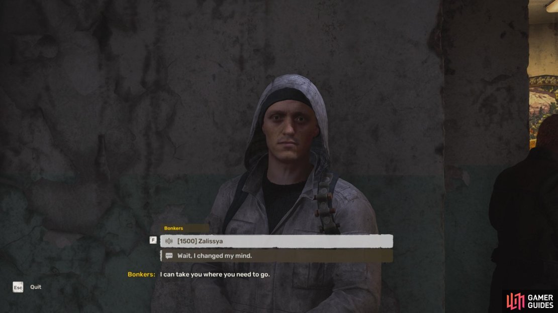 Speak to a guide and tell them you&rsquo;re looking for a guide, and they&rsquo;ll ask where to. Select the place, pay the cash, and you&rsquo;ll teleport straight to the location.