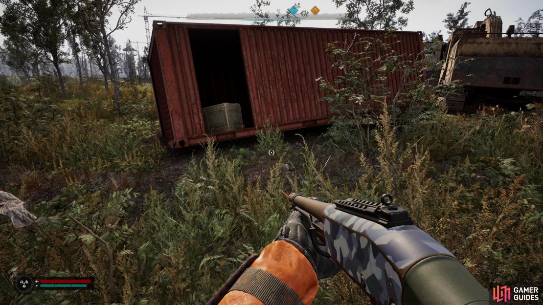 Find this cargo container and go inside.