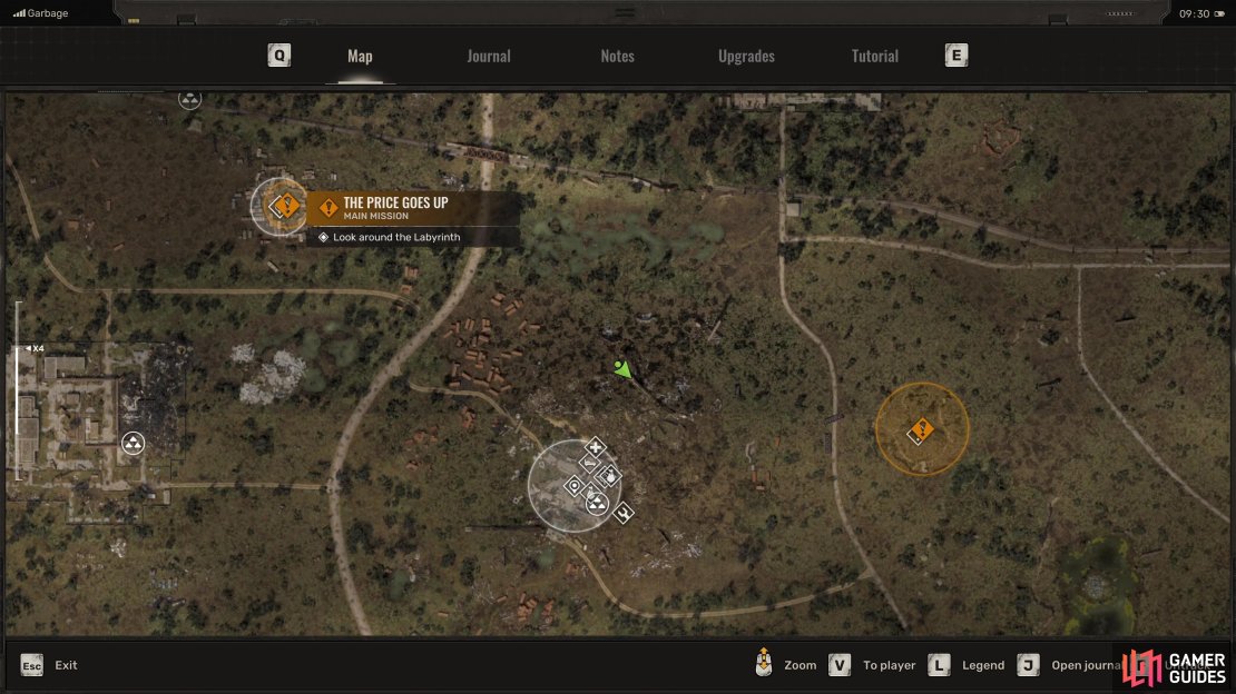 The Labyrinth can be found to the northwest of the Slag Heap in Garbage.