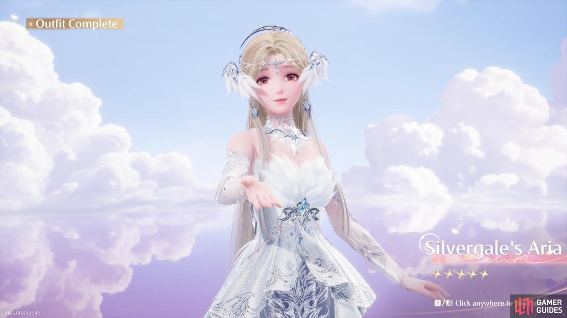 The Silvergale&rsquo;s Aria outfit complete.