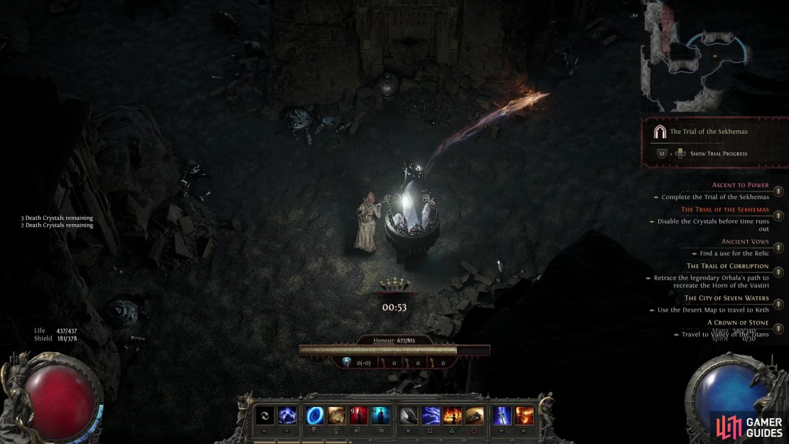 In Trial Rooms you&rsquo;ll need to overcome various trials, including disabling Death Crystals before a timer expires,