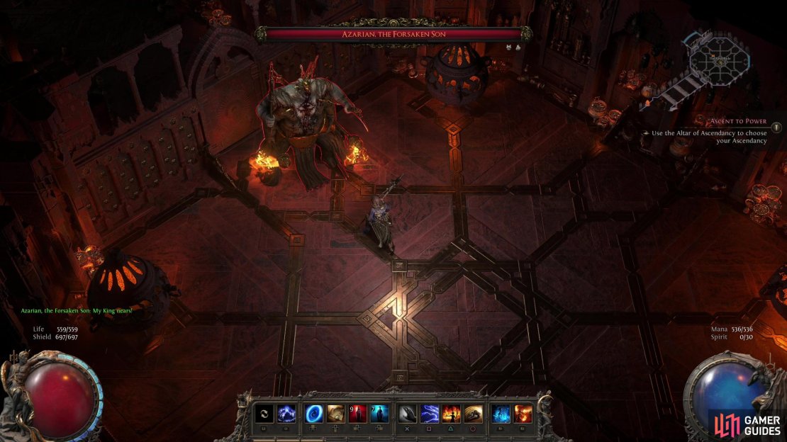Enter the Halani Shrine and you&rsquo;ll encounter Azarian, who is plotting a vile demise for his mother.