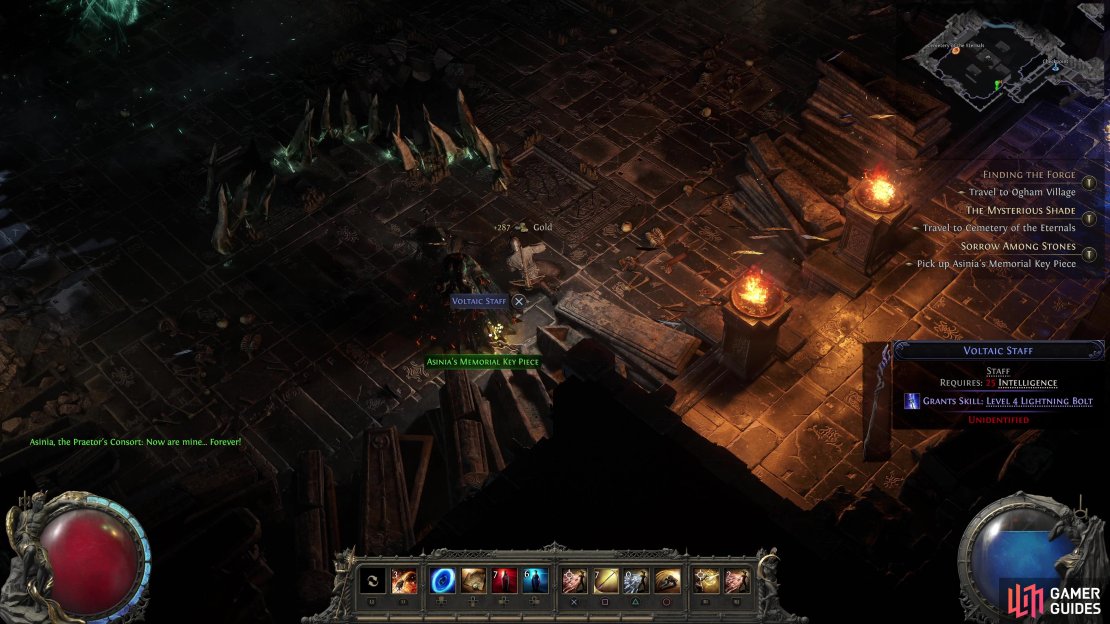 Don’t forget Asinia’s Memorial Key Piece before you leave the dungeon.