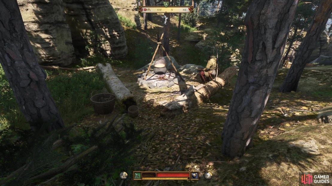Approach from the south, dealing with this archer first.