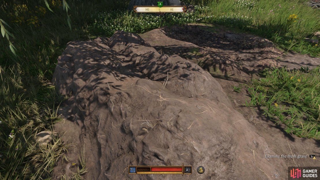 You&rsquo;ll need a spade to dig up Karel&rsquo;s grave and get the magic arrow.