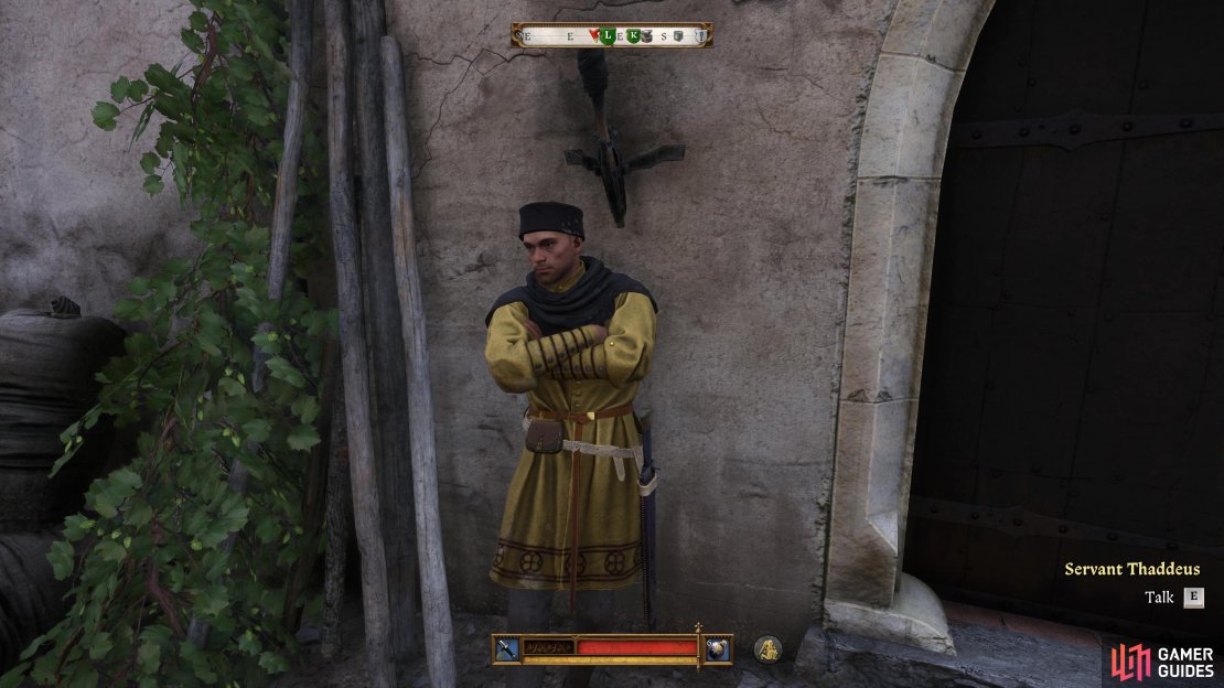 Speak to Thaddeus outside of the vol Grolle&rsquo;s house.