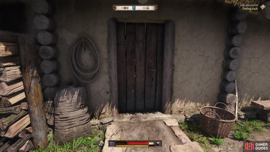 Either pick the locked front door,
