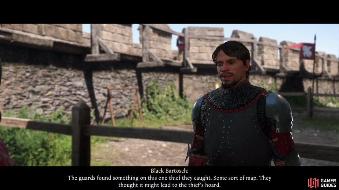 Once you can explore Castle Trosky, find Black Bartosch to a game of dice and he&rsquo;ll offer up a map as a wager.