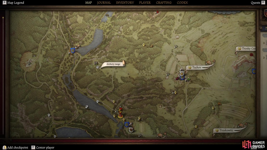 You can get ranged weapons from a few sources, including the huntmaster&rsquo;s house west of Tachov,