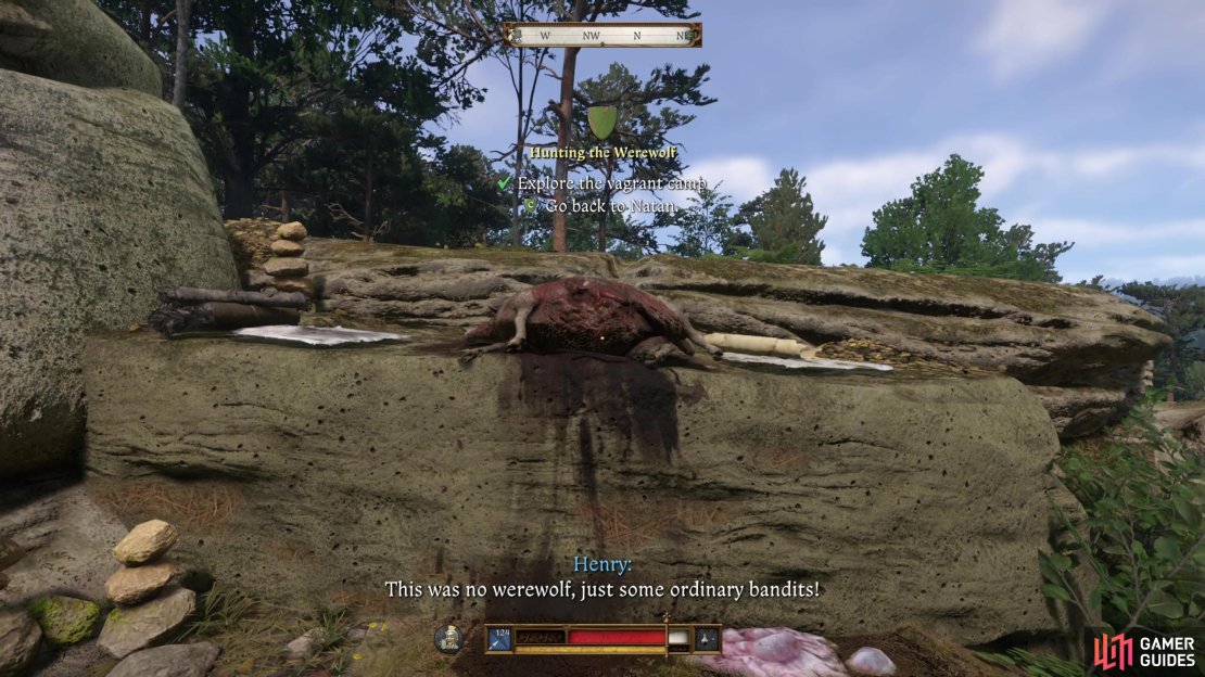 Technically all you need to do is find a butchered sheep in the bandit camp,