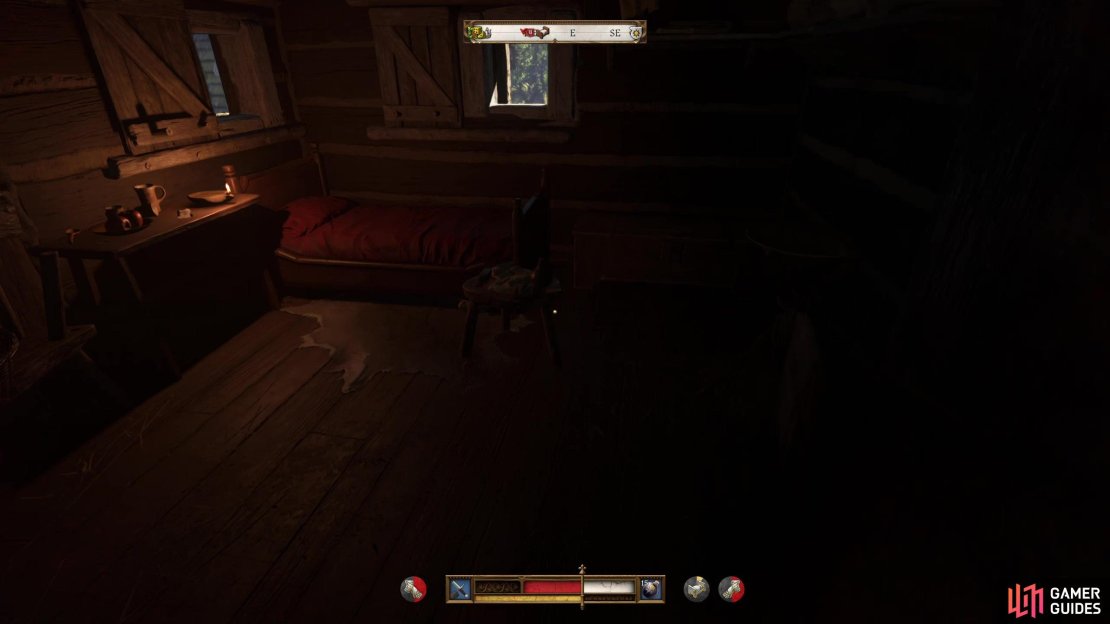 Unlock beds via quests or rent them at inns,