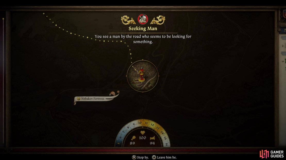 Fast travel until you stumble across a mercenary looking for treasure,