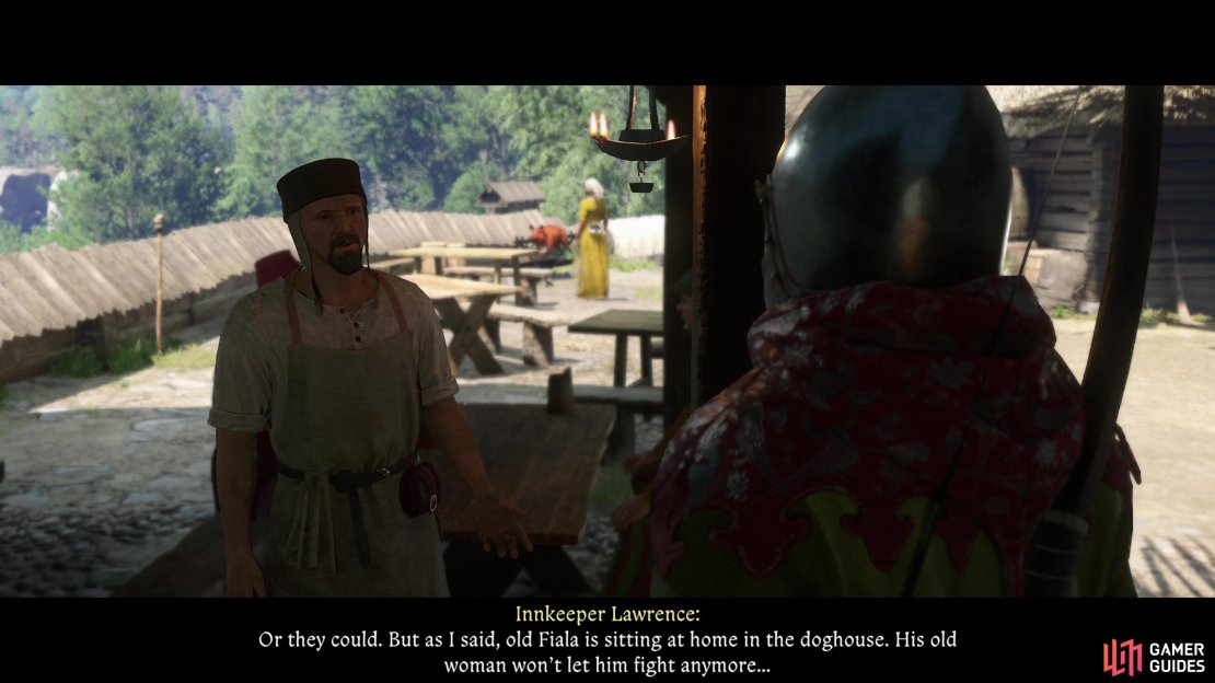 Pay Innkeeper Lawrence the entry fee and you&rsquo;ll be met with another problem - the local champion, Fiala, can&rsquo;t fight.