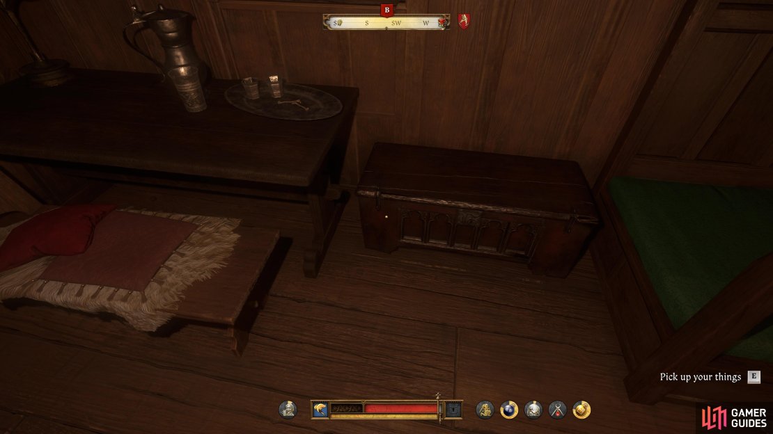 Head upstairs to Toth&rsquo;s chambers to find your gear and the keys.