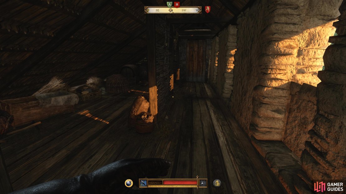 Go south on the battlements to find a door leading inside.