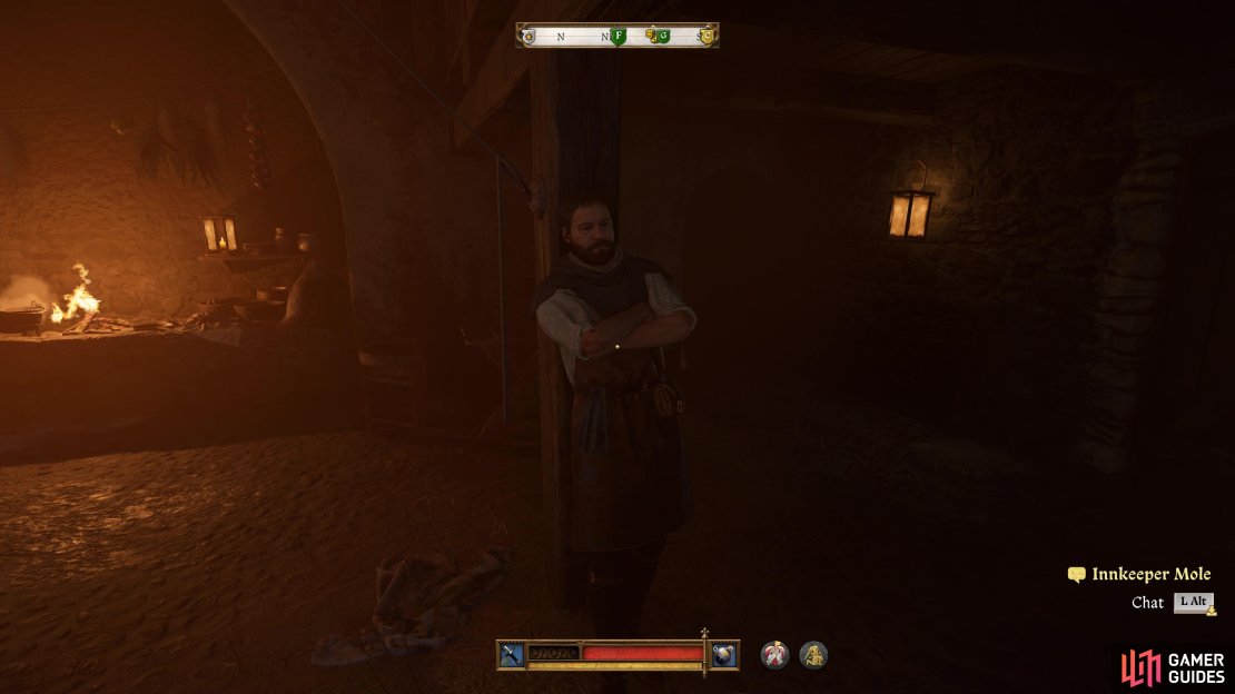 Speak to Mole at the Hole in the Wall Tavern to learn about Stanya and her partner.