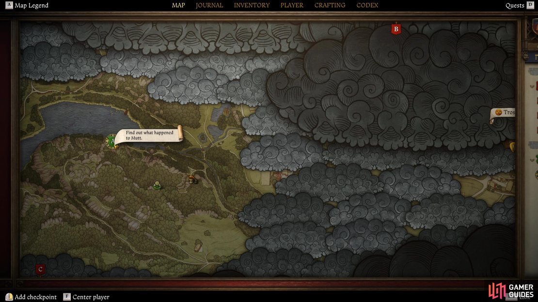 You&rsquo;ll begin the quest automatically, but the first quest step takes you west of Bozhena&rsquo;s Hut.