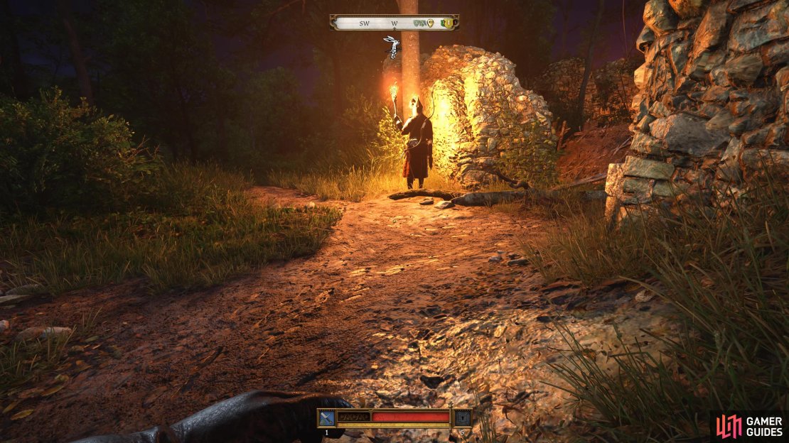 Start by heading around the left side of the ruins and stealth kill this Cuman.