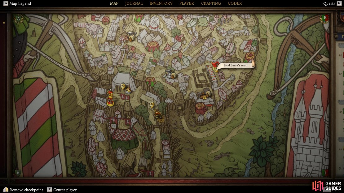 The Cuman tent can be found to the east side of the camp.