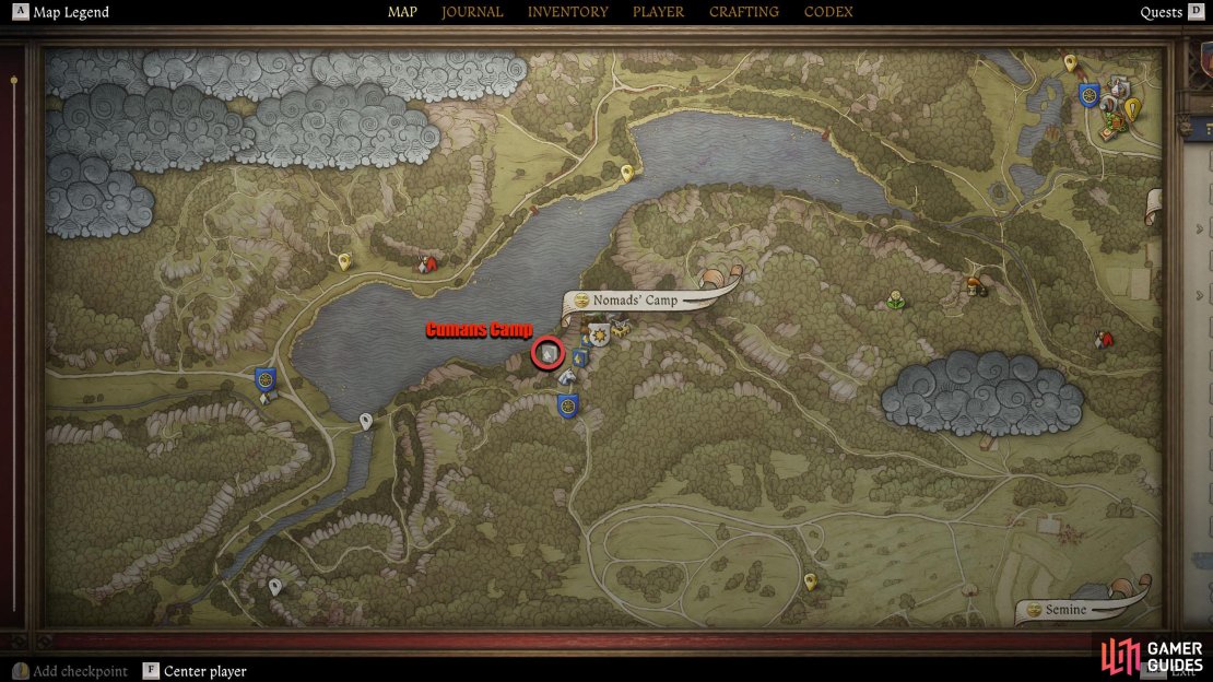 You can find the Cuman&rsquo;s camp near the Nomad&rsquo;s camp.