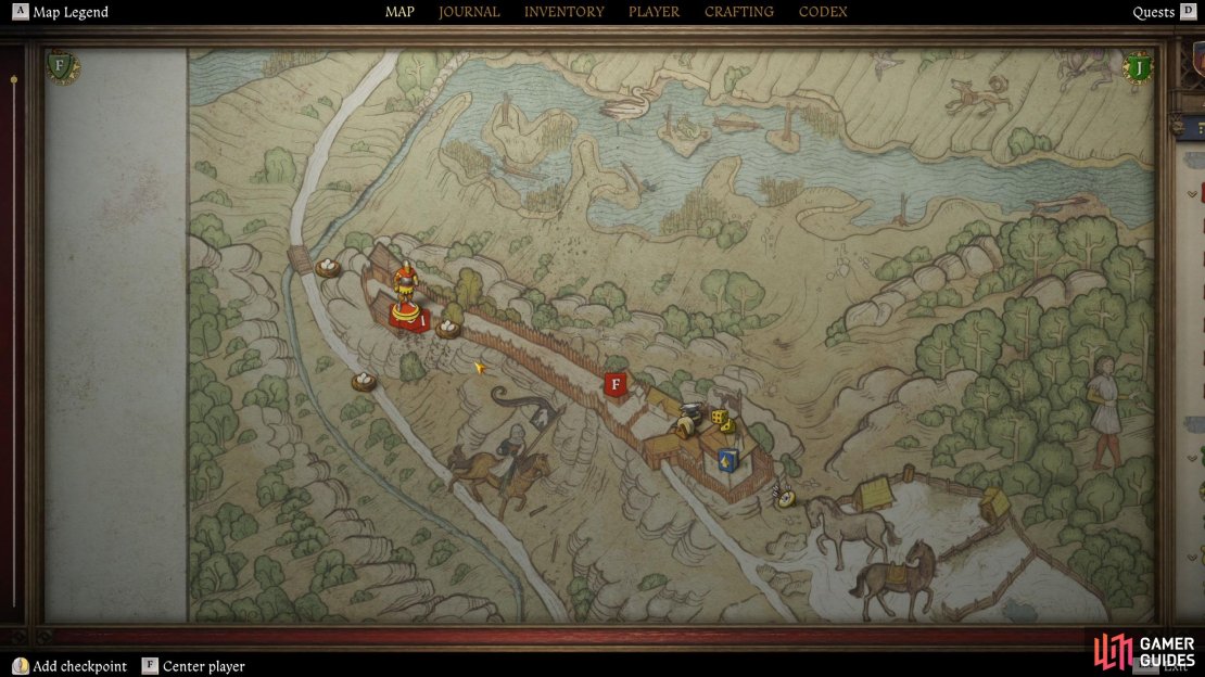 The F objective is where you&rsquo;ll find Klara and her cabin.