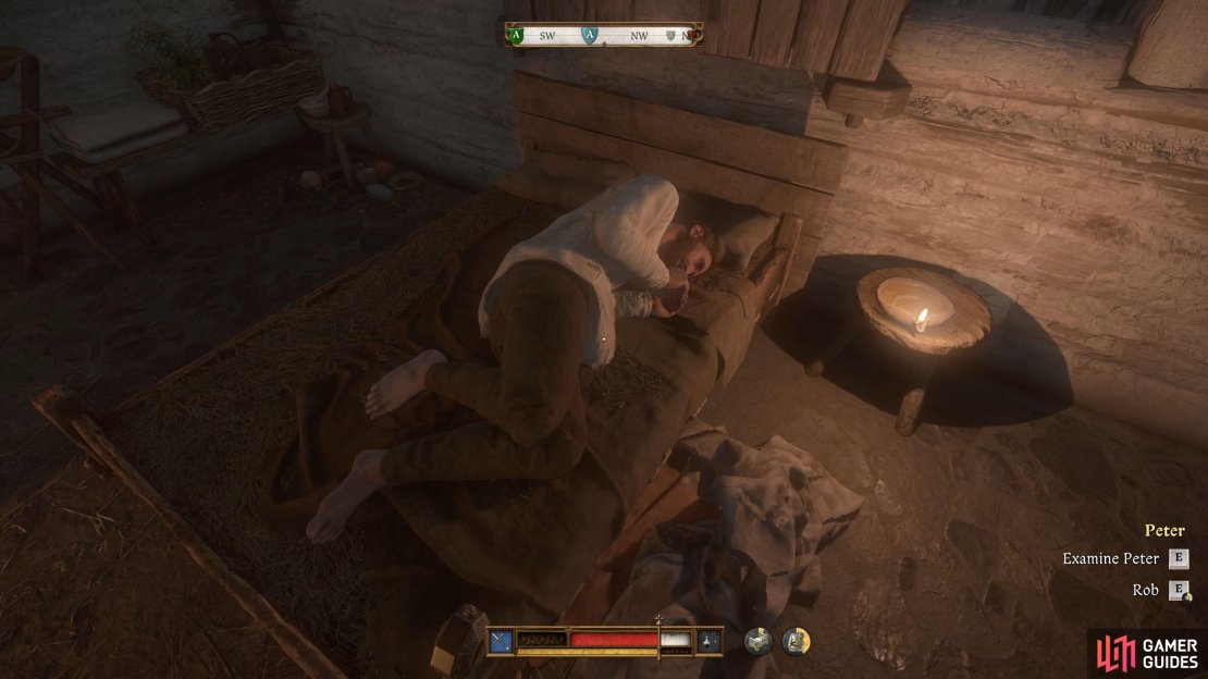 You&rsquo;ll find Peter in the room on the left of Mlada&rsquo;s house.