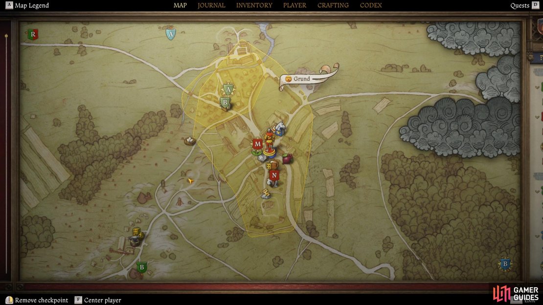 You can find Buresh in the tavern located in the south of Grund.