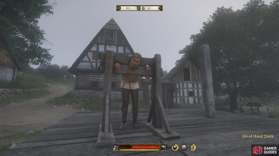 You&rsquo;ll find Zinek in the pillory in the center of town. Speak to him to find out about the document.