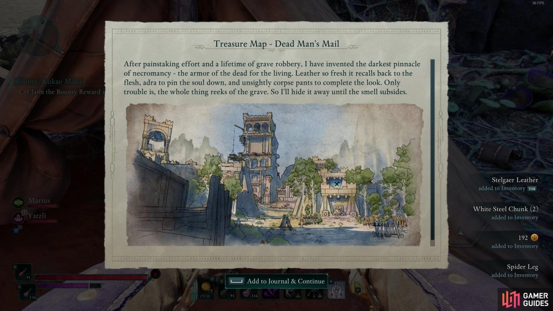 The sketch points to an area near a forgotten city.