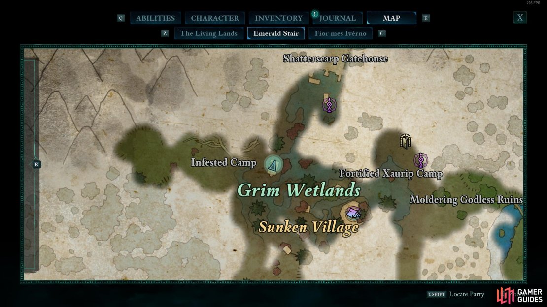 Head here via the Grim Wetlands Party Camp.