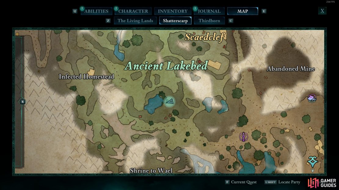 Head to the Ancient Lakebed.