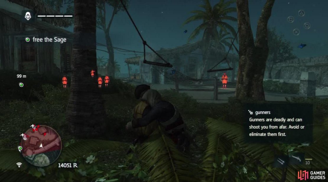 Don&rsquo;t forget to kill at least three guards from bushes. Whistle them over if you can&rsquo;t quite reach them safely.