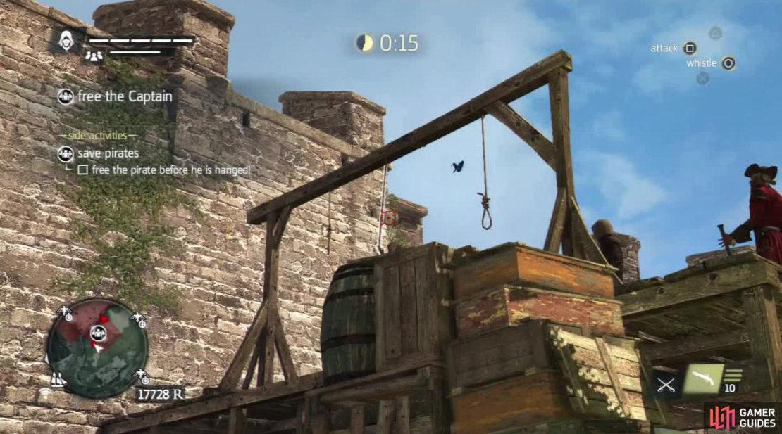 Stay in the bushes off to the side to do this so you aren&rsquo;t spotted. You can line up your shot in safety from here.