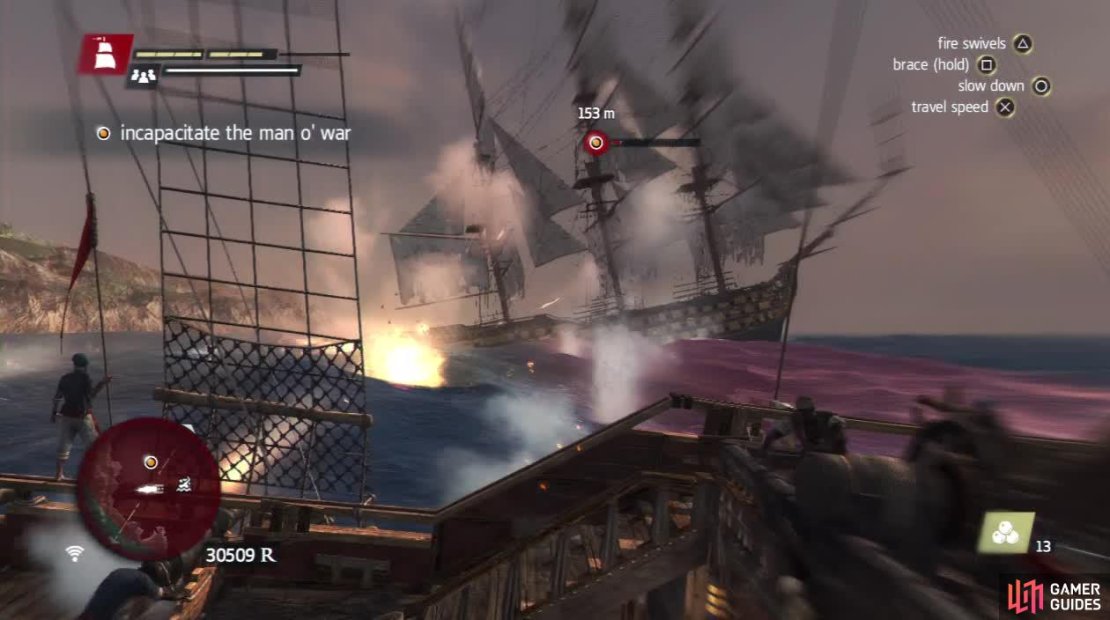 This is the moment to use the Heavy Shot to take it down.