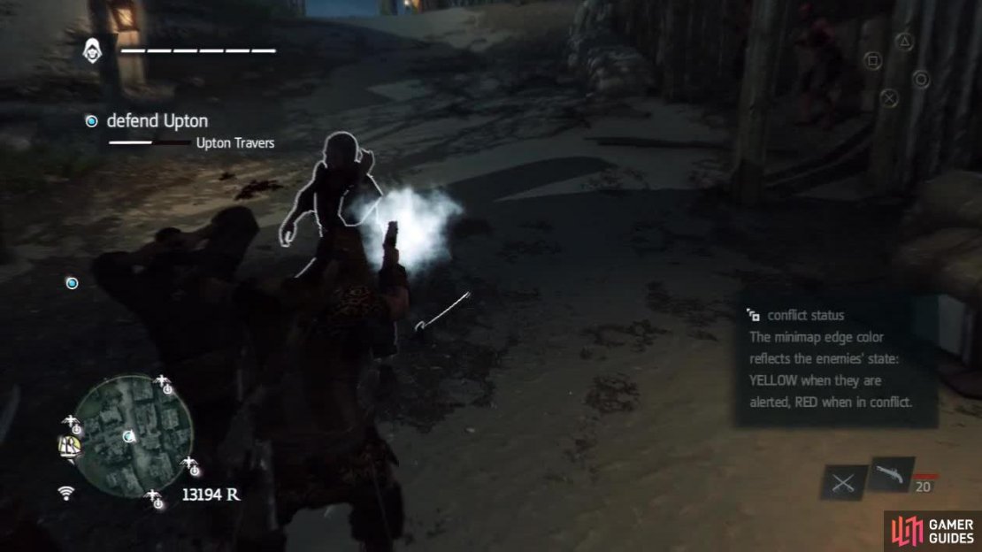 Kill the three guards that take offence to Upton&rsquo;s behaviour. Make sure they do not get many hits in.