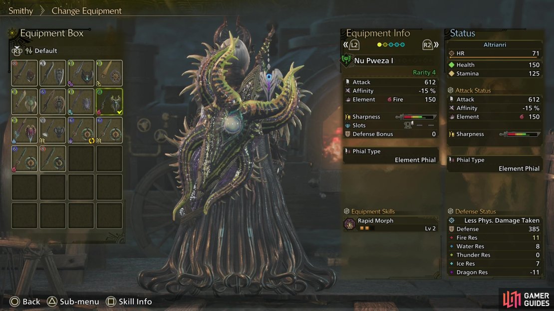 Weapons with low affinity may deal only 75% of their normal damage,
