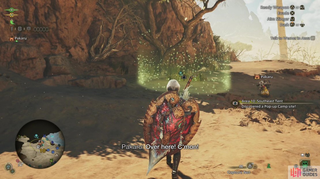 You can stumble across Pop-Up Camp locations as you explore,