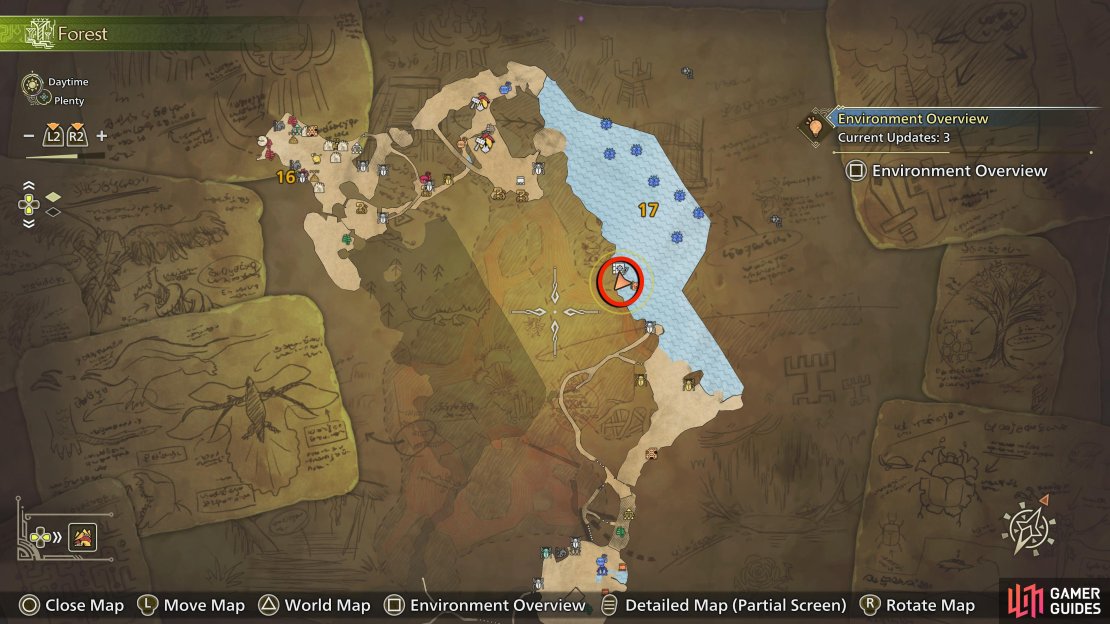 In the west of Area 17, you&rsquo;ll find a waterfall.