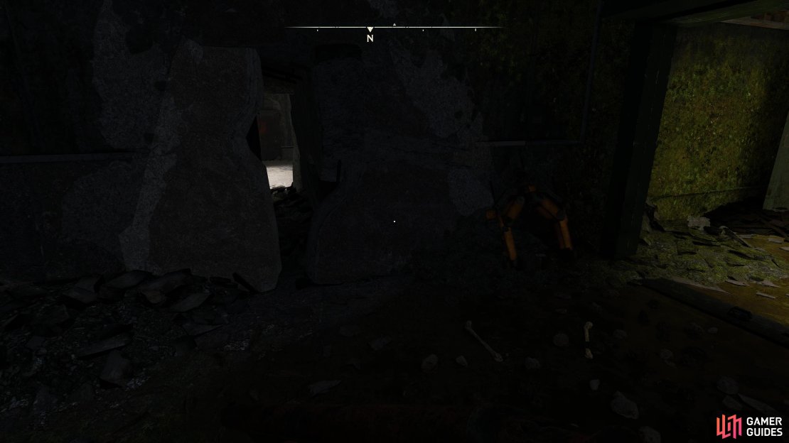 Squeeze through the gap found in the first room to the west in the main area.
