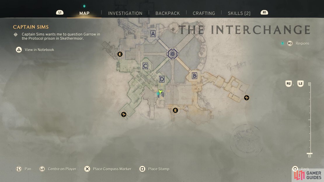 The Crane Control Room can be found just south of Data Store Room Delta.