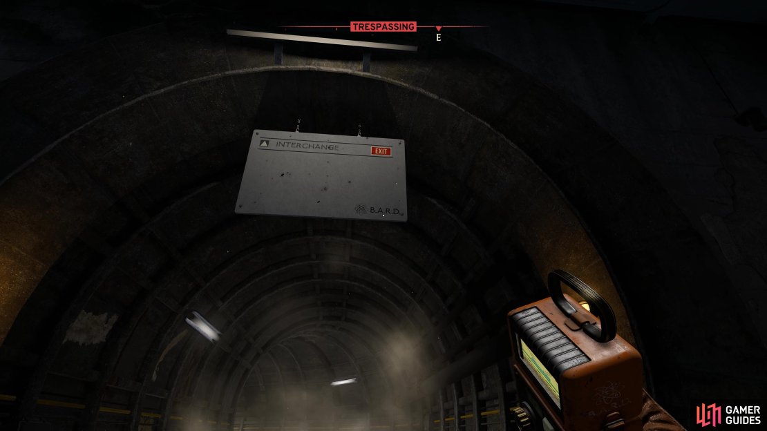 Head down the tunnel and back into the Interchange.