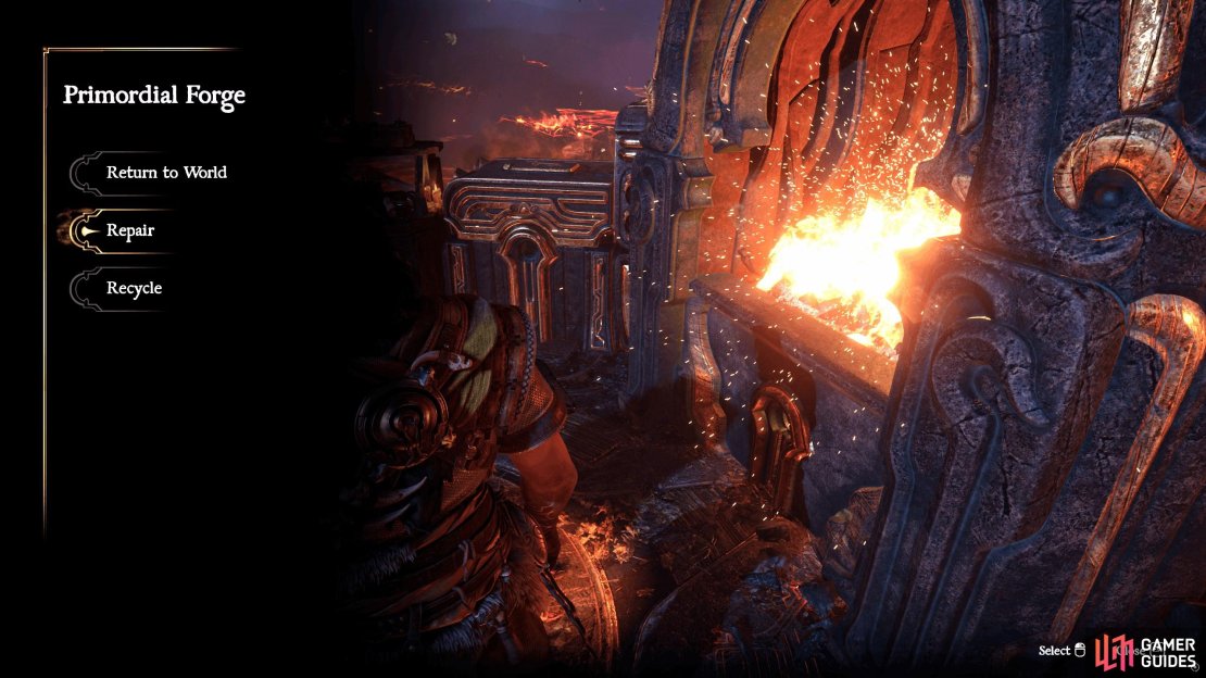 Interact with any Anvil and select &ldquo;Repair&rdquo;.